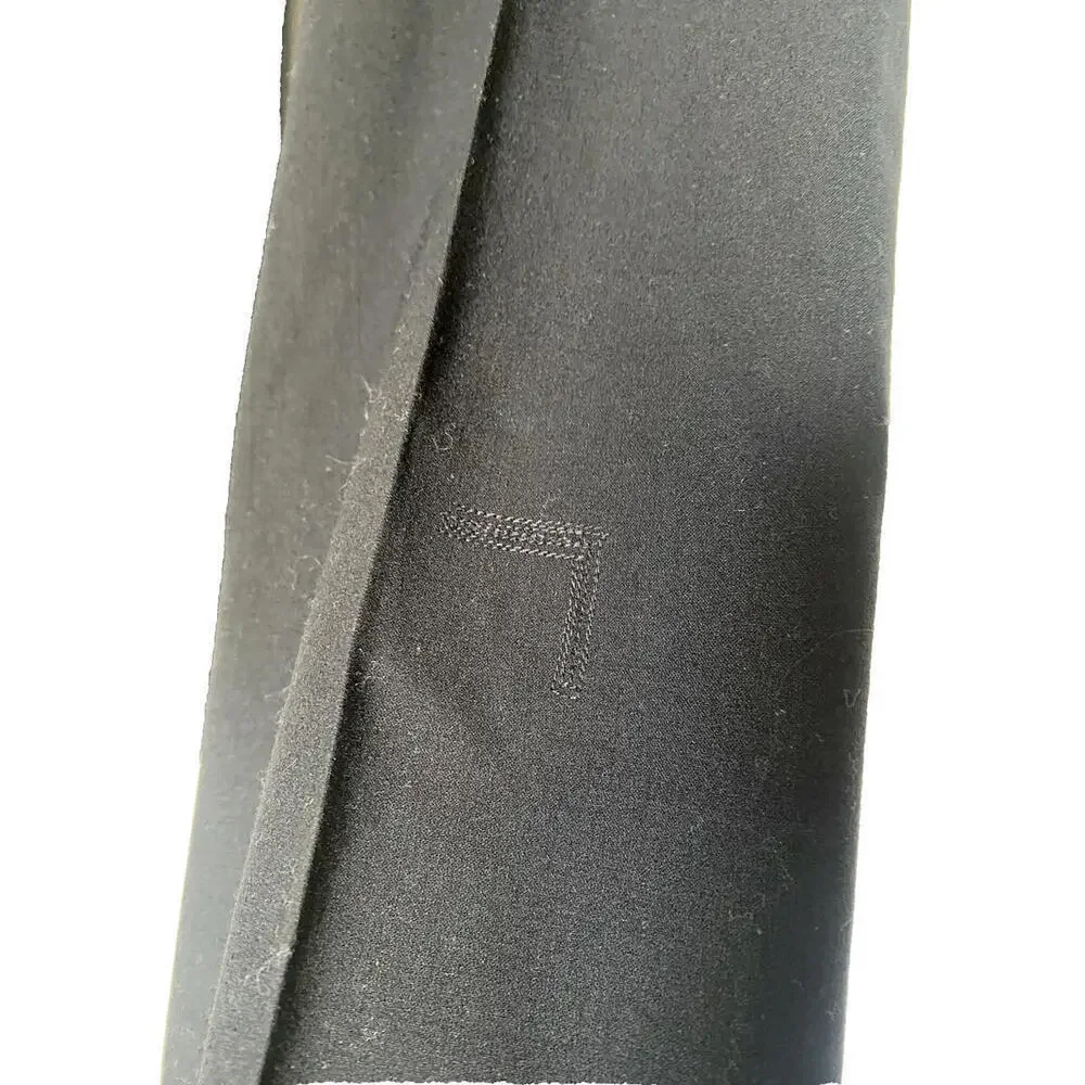 Vintage 03C CHANEL 2003 Black Wool Slim Pants FR-36